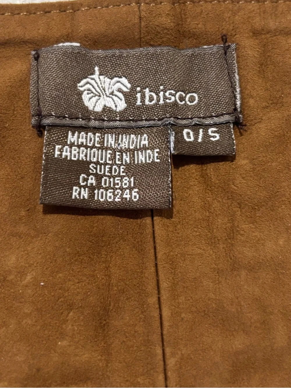 Vintage Boho Ibisco Embroidered and Beaded Brown Suede Tie Belt. - Picture 3 of 3